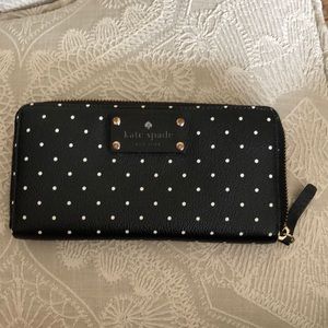 Kate Spade ♠️ long polka dot wallet